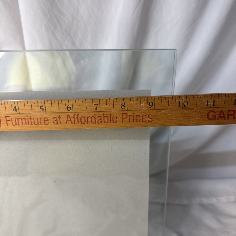 Y2K Pottery Barn Grace Table Floating Glass Picture Frame Chrome Weighted Stand - Picture 10 of 11